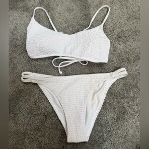 Hollister White Smocked Bikini